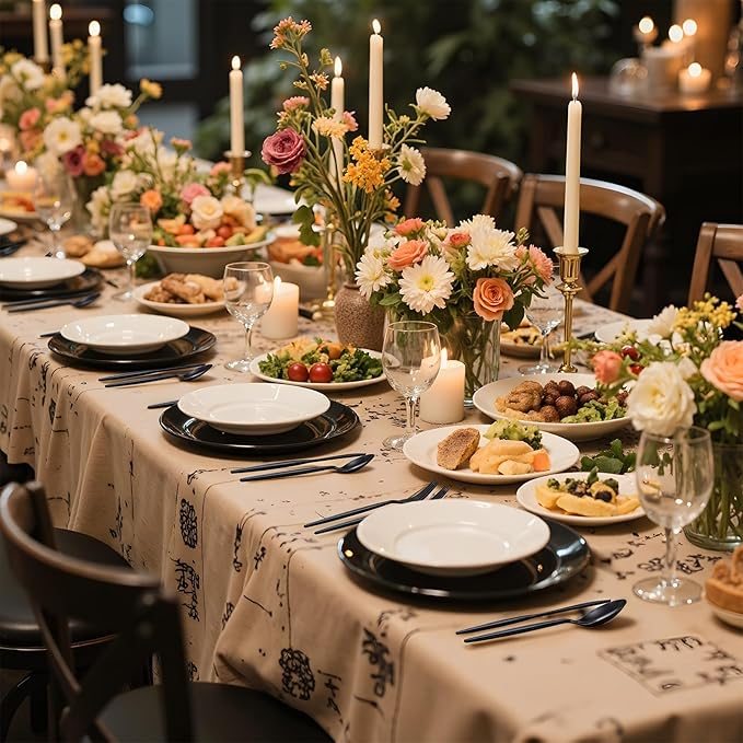 Rubtlamp 90Pcs Plastic Black Silverware, Black Disposable Cutlery, Plastic Utensils Heay Duty include 30 Plastic Knives 60 Plastic Black Forks and Spoons, Black Cutlery For Halloween Decorations