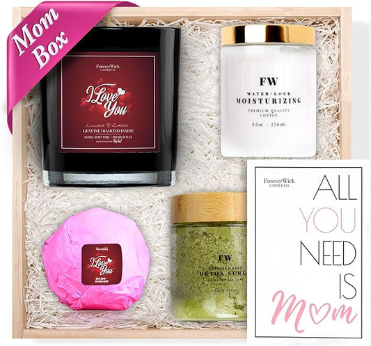 Foreverwick I Love You Mother's Day Gift Set | Sweet Mother's Day Gifts for Mom, Grandma, Sister | Mother's Day Candle | Mom Gifts for Birthday, Valentine's, Christmas | Spa Gifts for Women-BrightBean Baby