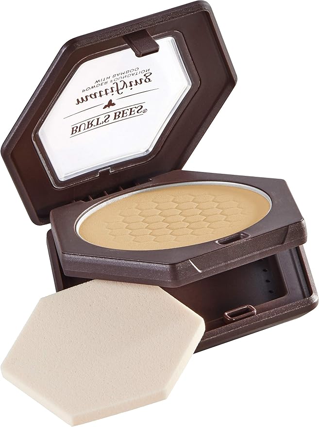 Burts Bees 100% Natural Mattifying Powder Foundation, Sand - 0.3 Ounce (Pack of 2)-BrightBean Baby