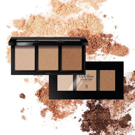 Sistar Lit & Glow Luminizer Palette Glitter Bronzer Make Up-BrightBean Baby