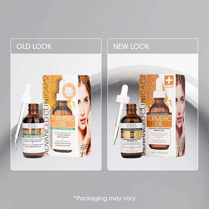 Advanced Clinicals Turmeric Oil Serum For Face | Facial Skin Care Serum With Jojoba + Coconut Oil To Improve Appearance Of Dark Spots & Uneven Skin Tone | Antioxidant Dry Skin Moisturizer, 1.8 Fl Oz-BrightBean Baby