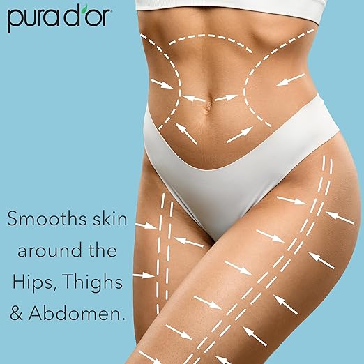 PURA D'OR 16 Oz Organic Anti-Cellulite Massage Oil - Lemon Peel, Moringa, Grape Seed, Grapefruit & Eucalyptus Oils - Skin Firming & Tightening for Active Individuals & Aging Adults-BrightBean Baby