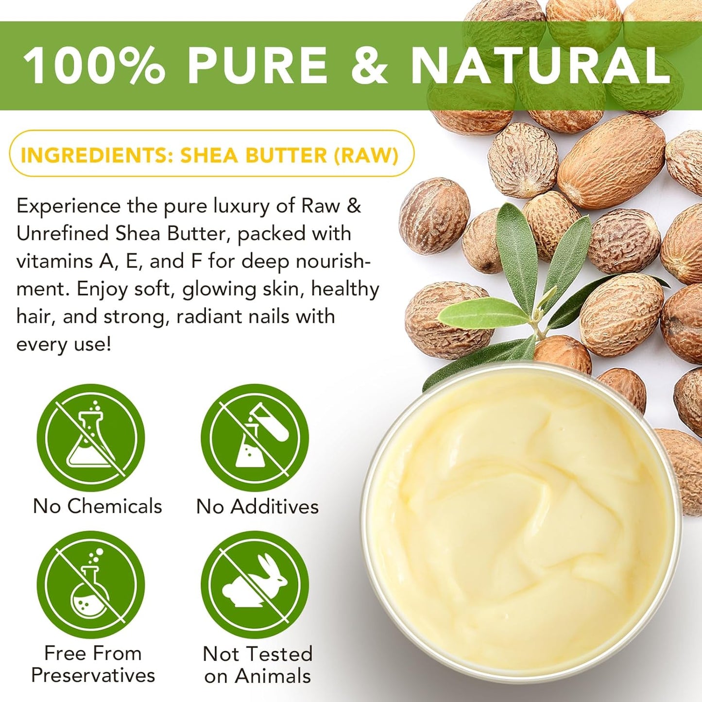 Shea Butter Raw Organic, Natural Raw Unrefined Shea Butter Hand Cream, Moisturizing and Locking Water, Keeps Skin Healthy and Vibrant, 7.8 OZ-BrightBean Baby