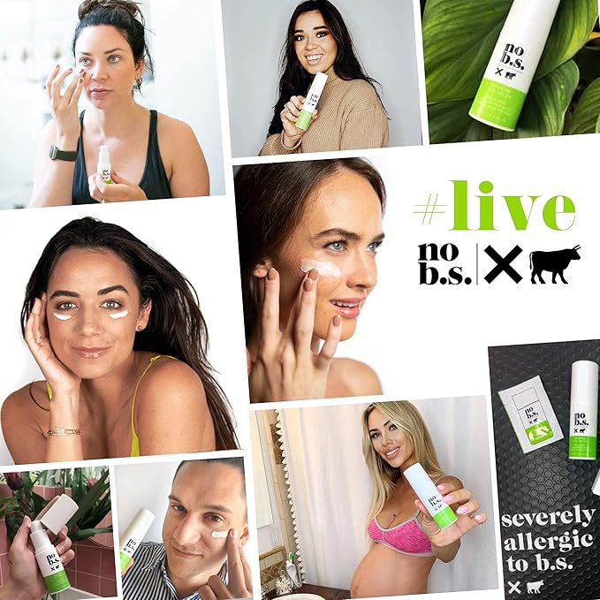 No B.S. Caffeine Eye Cream with Pure Hyaluronic Acid & Plant Based Squalane Oil, Under Eye Cream for Dark Circles & Puffiness, Skin Care for Women & Men, Travel Size, 0.5 FL Oz, and CoQ10 for Wrinkles-BrightBean Baby