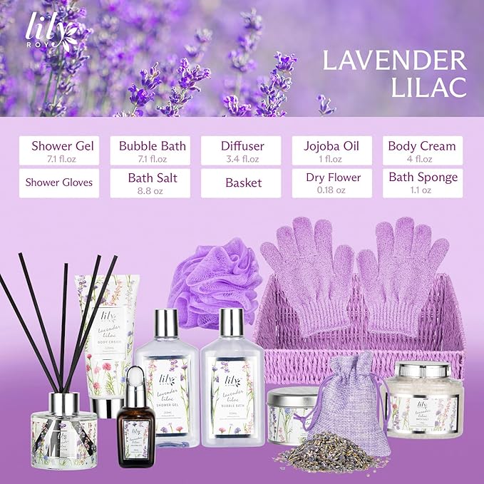 Mothers Day Gifts for Mom - Ultimate 14-Piece Aromatherapy Bath & Body Gift Set, Spa Gift Basket, Bath Collection with Bath Bomb | Christmas Birthday Gift, Perfect Present for Her & Mom All Occasions-BrightBean Baby