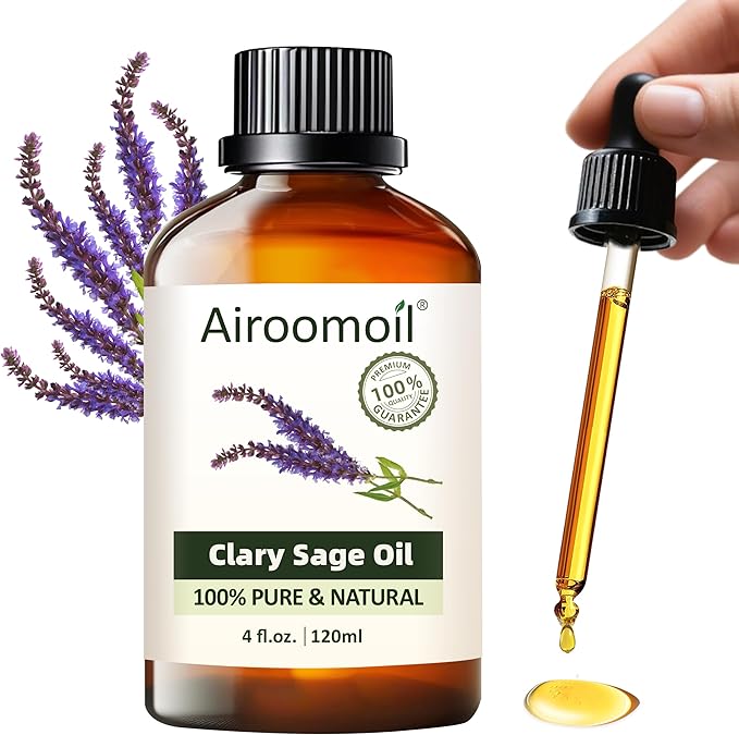 Pure Clary Sage Essential Oil, 100% Pure Natural Clary Sage Essential Oil, Premium Grade Essential Oils for Diffusers for Home, Skin, Care Massage, Soap Making, Aromatherapy, 4 Fl Oz | 120ml-BrightBean Baby
