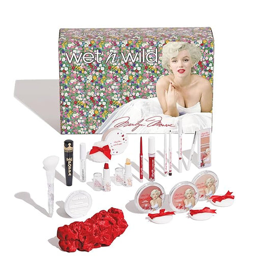 wet n wild Marilyn Monroe Collection PR Box - Makeup Set with Versatile Brushes, Buildable & Blendable Palettes, Vibrant Colors, & Lip Glosses for Unique Looks, Cruelty-Free & Vegan-BrightBean Baby