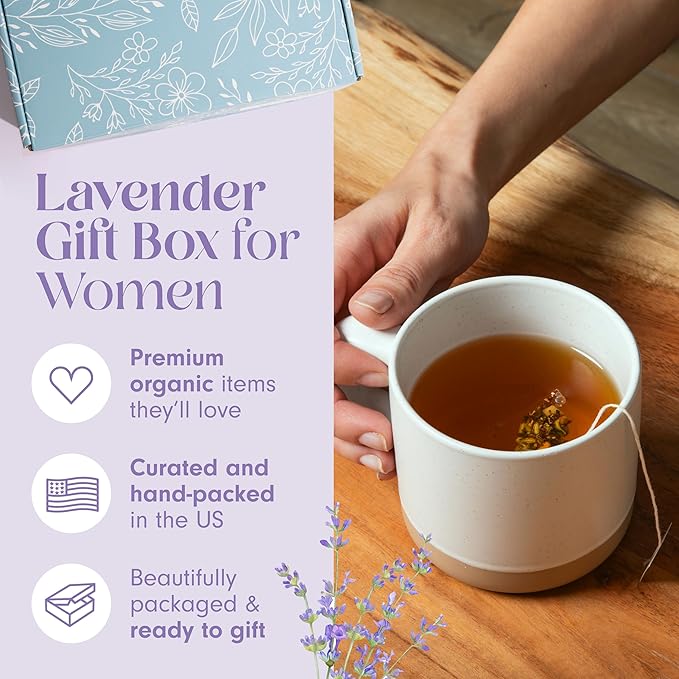 Unboxme Gifts Mini Lavender Spa Gift Set - Relaxation Gift Basket for Women - Self Care Package with Lavender Candle, Bath Bomb, Soap, Greeting Card & More-BrightBean Baby