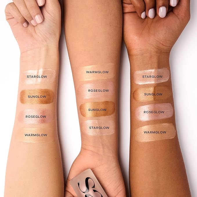 Saie Mini Glowy Super Gel - Hydrating Makeup Primer and Illuminating Glow Serum Enriched with Vitamin C and Squalane Oil - All-Over Liquid Highlighter Makeup for Instant Glass Skin - Sunglow (0.5 oz)-BrightBean Baby