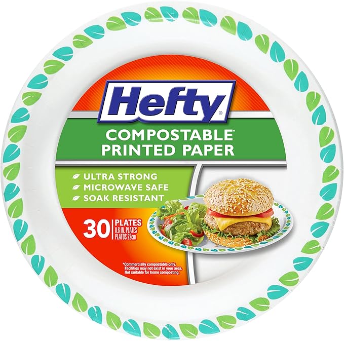 Hefty Compostable 8.6" Plate 30ct