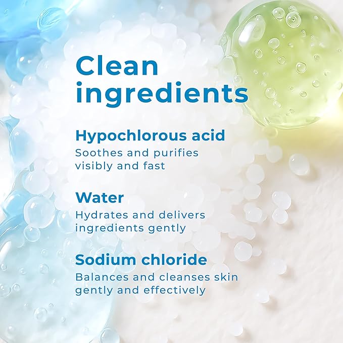 Hypochlorous Acid Spray (8oz, Reduces Acne), Targets Bacteria - HOCL Facial Cleanser Acne Spray for Face, Body, Eczema, Pimples, Breakouts & Overall Skin Recovery (Reduces Redness)-BrightBean Baby