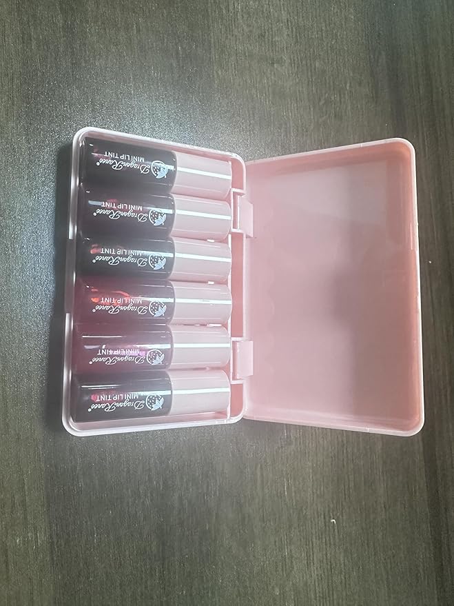 6 Colors Lip Tint Stain Set, Korean Velvet Watery Lip Stain Moisturizing Mini Liquid Lipstick, Multi-use Lip and Cheek Tint, Long lasting Non-Stick Cup Waterproof, Lip Color Makeup-BrightBean Baby