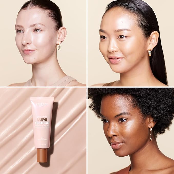 L'Oreal Paris Makeup True Match Lumi Glotion, Natural Glow Enhancer, Illuminator Highlighter, Bronzing Drops For a Sun-Kissed Glow, 901 Fair-BrightBean Baby