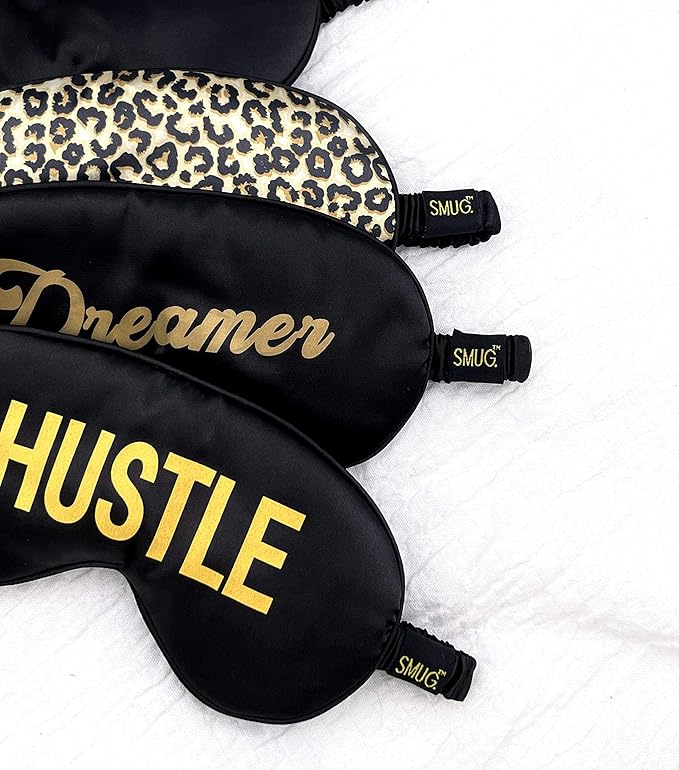 SMUG Satin Sleep Mask & Eye Mask | Travel Sleep Masks for Women & Men | Soft Sleeping Eye Mask to Nourish Skin & Reduce Dark Circles | Eye Sleep Mask Shades to Block Out Light | Dreamer-BrightBean Baby