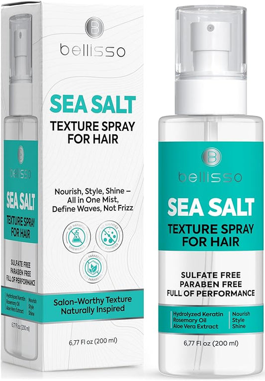 Sea Salt Spray - Dry Hair Texture for Women and Men - Products for Volume for Fine, Wavy and Curly Hair - Thickening, Texturizing and Light Volumizing Effect - Alcohol Free Formula - Travel Size-BrightBean Baby