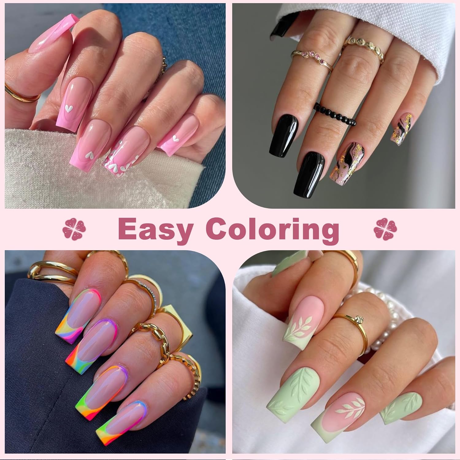 Medium Square Nail Tips, 240pcs Soft Gel Pre-Shaped Acrylic Fake Nails, Half Matte Full Cover Clear Gelly Press on Flase Nail Tips for Extension Nail Manicure Home DIY 12 Sizes Gelly Tips-BrightBean Baby