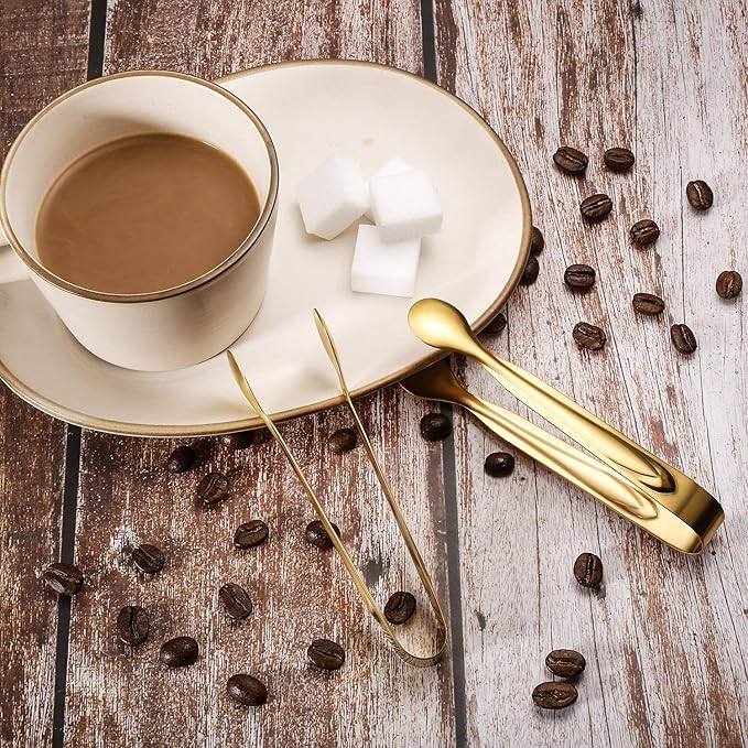 Gejoy 12 Pieces Mini Tongs Small Serving Tongs Stainless Steel Mini for Sugar Charcuterie Board Appetizers Dessert Serving Food Tiny Party Danish Candy supplie