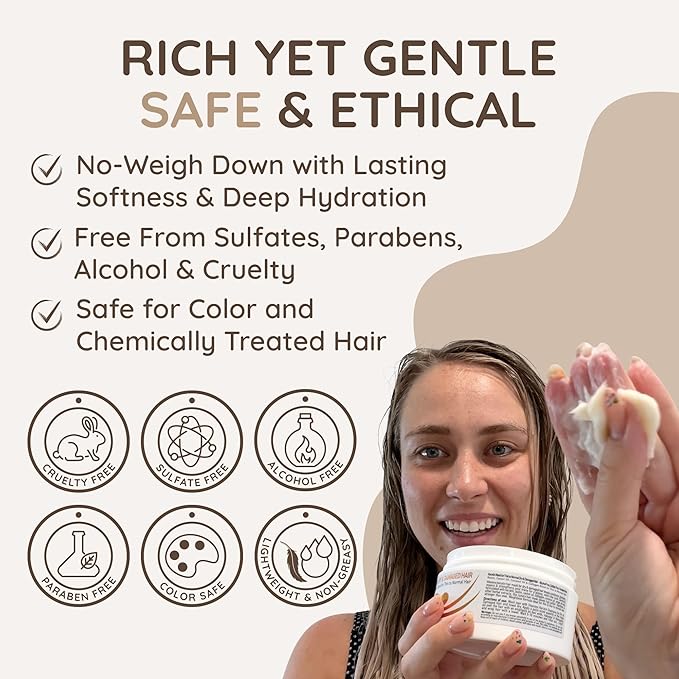 VITAMINS hair cosmetics Keratin Hair Mask - Deep Repair Conditioner with Biotin & Castor Oil - For Damaged, Dry, Curly, Straight, Thin & Fine Hair - Intense Collagen Protein Treatment-BrightBean Baby