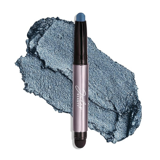 Julep Eyeshadow 101 Cream-to-Powder Waterproof Shadow Stick – Sapphire Shimmer – Long-Lasting, Crease-Proof, Jewel Toned Blue Shimmer Cream Eyeshadow with Built-in Smudger-BrightBean Baby