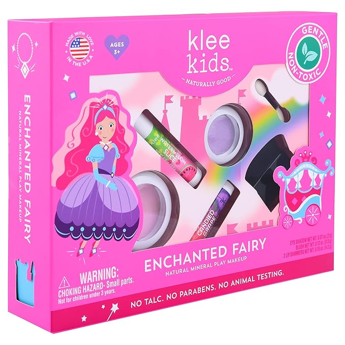 Klee Naturals Luna Star Naturals Klee Kids 4 PC Makeup Up Kits with Compacts (Enchanted Fairy) (Enchanted Fairy)-BrightBean Baby