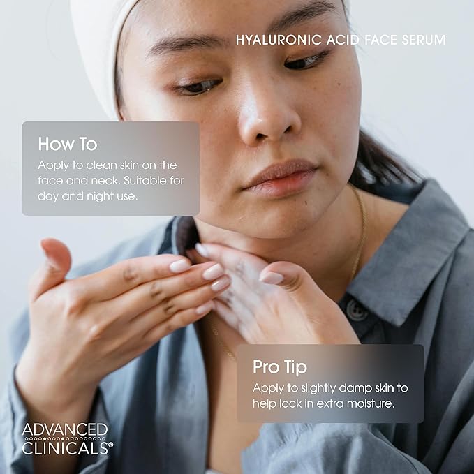 Advanced Clinicals Hyaluronic Acid Moisturizer Face Serum + Collagen Peptide Facial Serum Skin Care Set | Hydrating Serums For Diminishing Appearance Of Wrinkles, Dry Skin, Fine Lines, Set Of 2-BrightBean Baby