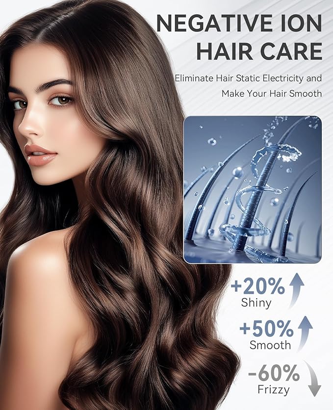 Hair Dryer, CONFU Blow Dryer with Diffuser, 21000PRM Professional Hairdryer, Portable Lightweight Fast Drying Negative Ionic Blow Dryer, Hair Diffuser for Curly Hair for Home Travel-BrightBean Baby