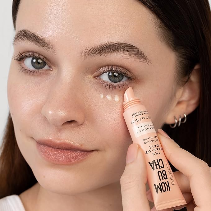 Avatara - Kombucha The Wake-Up Call Eye Cream, Eye Cream for Dark Circles and Puffiness, Under Eye Cream with Caffeine, Vitamin C, and Tumeric, Caffeine Eye Cream for All Skin Types, 0.05 Fl. Oz.-BrightBean Baby