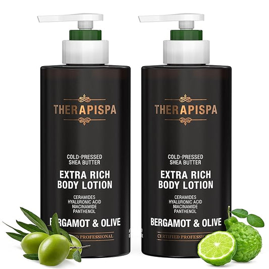 Scented Body Lotion for Women – Deep Hydration & Refreshing Moisturizer with Shea Butter, Ceramides & Panthenol to Revive & Nourish Dry Skin (Bergamot & Olive, 17.0 fl oz)-BrightBean Baby