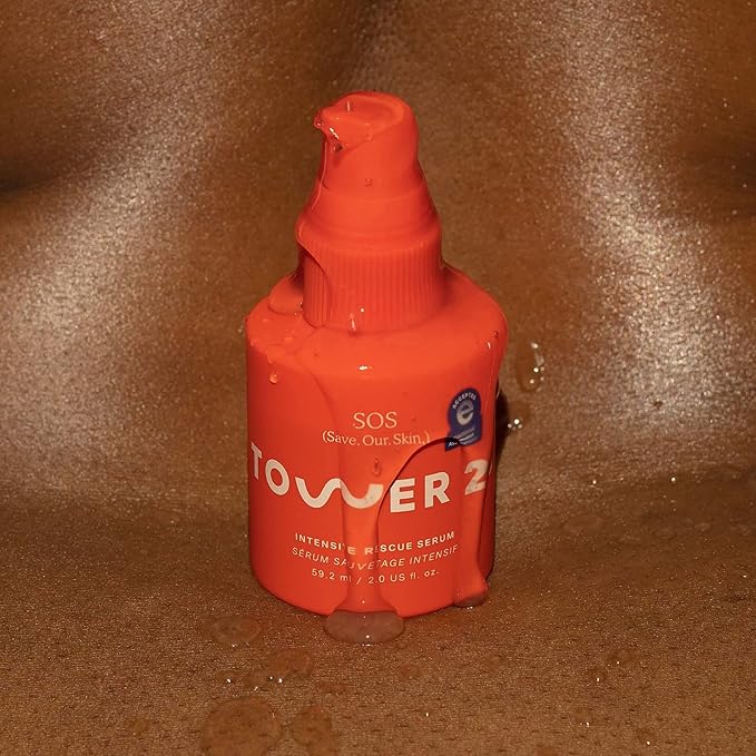 Tower 28 SOS Intensive Rescue Serum for Sensitive Skin, Hypochlorous Acid Skin Care, Helps Reduce Face Redness, Safe for All Skin Types, 2 FL Oz-BrightBean Baby