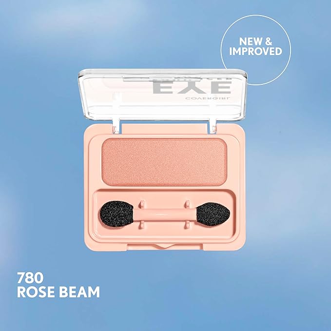 COVERGIRL Eye Enhancer, Rose Beam, Eyeshadow Mono, Easy to Wear, Clean & Vegan, Talc-Free, Matte & Shimmer Finishes, Smudge-Proof, 0.09oz-BrightBean Baby