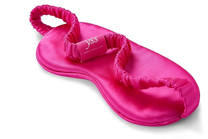 Silk Sleep Mask Light Blocking Luxury 100% Mulberry 19mm Silk Eye Mask Eye Cover Blindfold Ultra Soft Light & Comfy Anti Aging Skin Care with Travel Bag Gift Package-BrightBean Baby