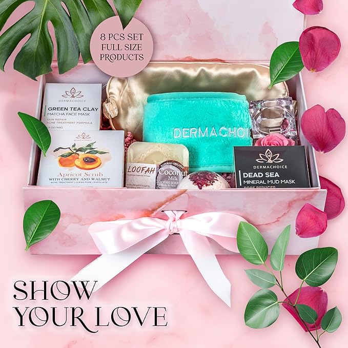 Skin Repair Spa Gift Set - 8 Piece Skin Care Products for Women, Beauty & Personal Care - Full Size Skincare Set Spa Gift Basket, Infused with Minerals & Vitamins - Gift Box Spa Kit-BrightBean Baby