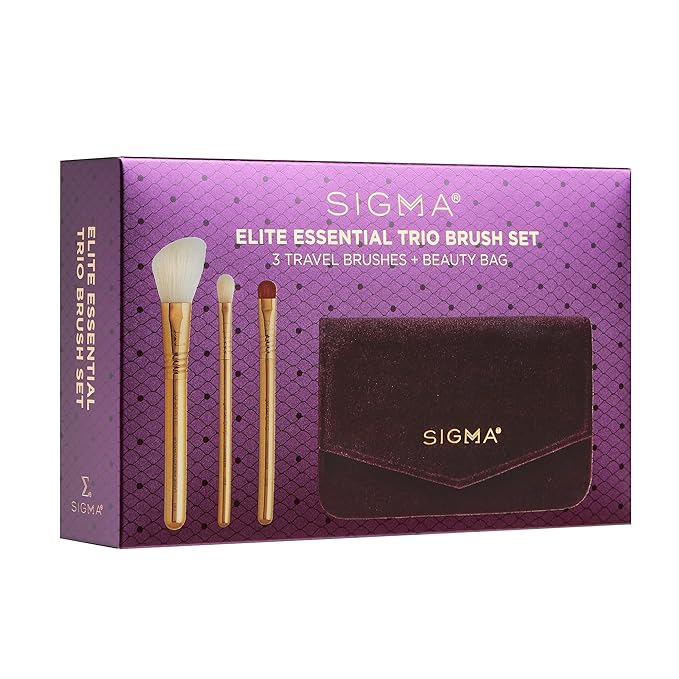 Sigma Beauty Beauty Elite Essential Trio Brush-BrightBean Baby