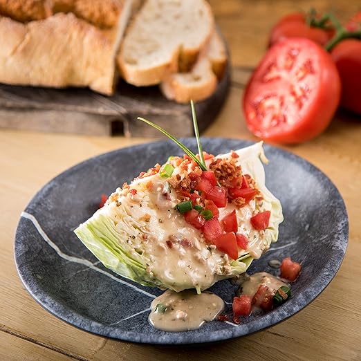 Carlisle FoodService Products Ridge Resuable Plastic Plate Coupe Plate for Home and Restaurant, Melamine, 10 Inches, Soapstone, (Pack of 12)