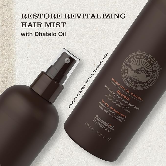 Tweak’d by Nature - Restore Revitalizing Hair Treatment Mist, Strengthens and Protects Hair for Soft Feel and Healthy Shine, Cruelty Free (16 ounces)-BrightBean Baby