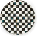 MACKENZIE-CHILDS Enamel Serving Platter, Decorative Serving Platter for Food, 16 Inches, Black-and-White Courtly Check