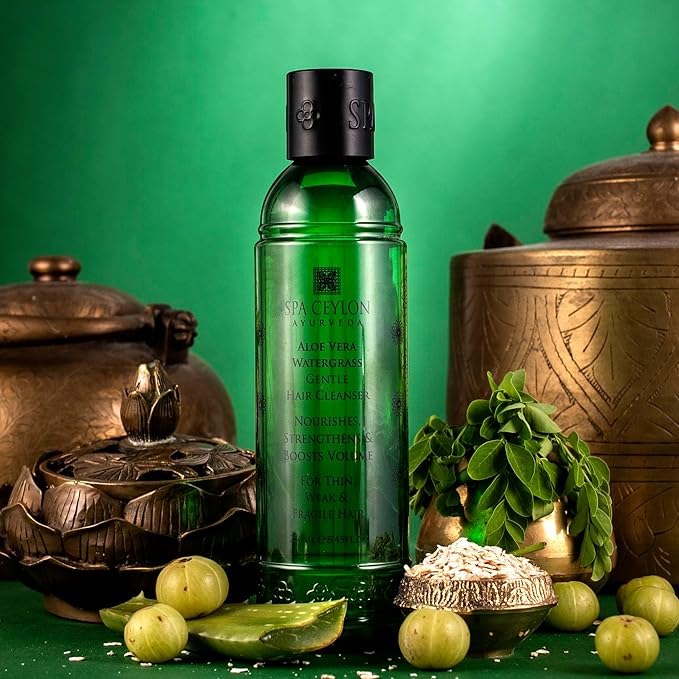 SPA CEYLON Aloe Vera Watergrass Gentle Hair Cleanser | Treat and Strengthen Hair | Sulfate-Free Hair Care | Ideal for Thin Weak or Fragile Hair-BrightBean Baby