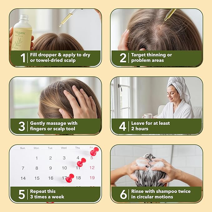 Natural Hair Growth Oil for Women infused with 10 Premium Botanic Oils plus Organic Rosemary Oil for Hair Growth | Salon-Grade Volumizing & Nourishment | Non-GMO Verified | 30-Day Supply-BrightBean Baby