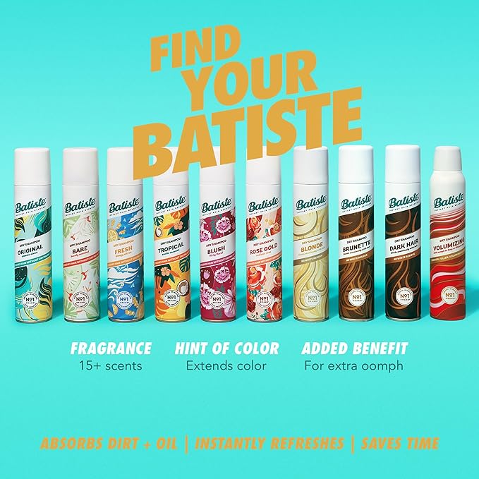 Batiste Dry Shampoo for Blonde Hair, Refresh Hair and Absorb Oil Between Washes, Waterless Shampoo for Added Hair Texture and Body, 5.71 oz-BrightBean Baby