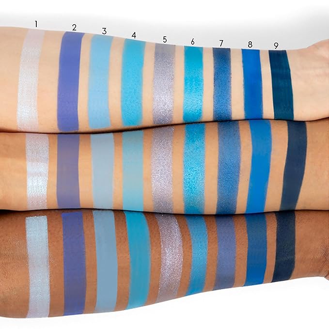 ColourPop Blue Moon Shadow Palette - Monochromatic Blue Shadow Palette with Matte, Metallic and Duochrome Finishes - High-Pigment Eye Makeup with a Long-Wearing Formula (0.3 oz)-BrightBean Baby