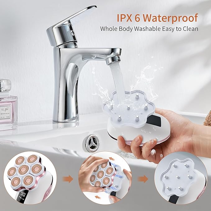 Women's Electric Razors for Women Legs Pubic Facial Hair Removal 3 in 1 Womens Electric Shaver for Women,Bikini Trimmer for Lady,Magnetic Head Shaver for Men,Waterproof-BrightBean Baby