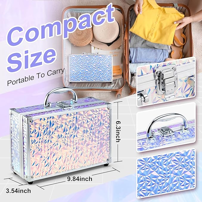 Color Nymph Makeup Kit For Women, Girls Makeup Set For Teens Professional Make Up Kits With Travel Case Full Cosmetics Kit w/ 35 Colors Eyeshadows Lipstick Blush Brushes Lipgloss Mascara-BrightBean Baby