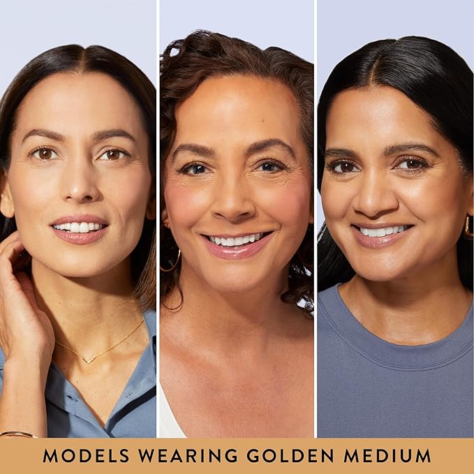 LAURA GELLER NEW YORK Baked Balance-n-Brighten Foundation with Kabuki Brush Makeup Set, Golden Medium-BrightBean Baby