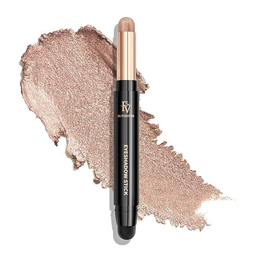 FV Cream Shimmer Eyeshadow Stick，Long Lasting & Waterproof, Multi-Use & High Pigment Eyeshadow Makeup Stick, Champagne Shimmer