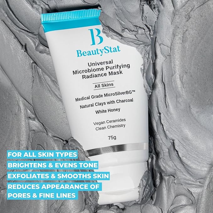 BeautyStat Universal Microbiome Purifying Radiance Mask, Cleansing Mask to Help Dimish Appearance of Pores + Purify Skin with Natural Clays (2.5 oz)-BrightBean Baby