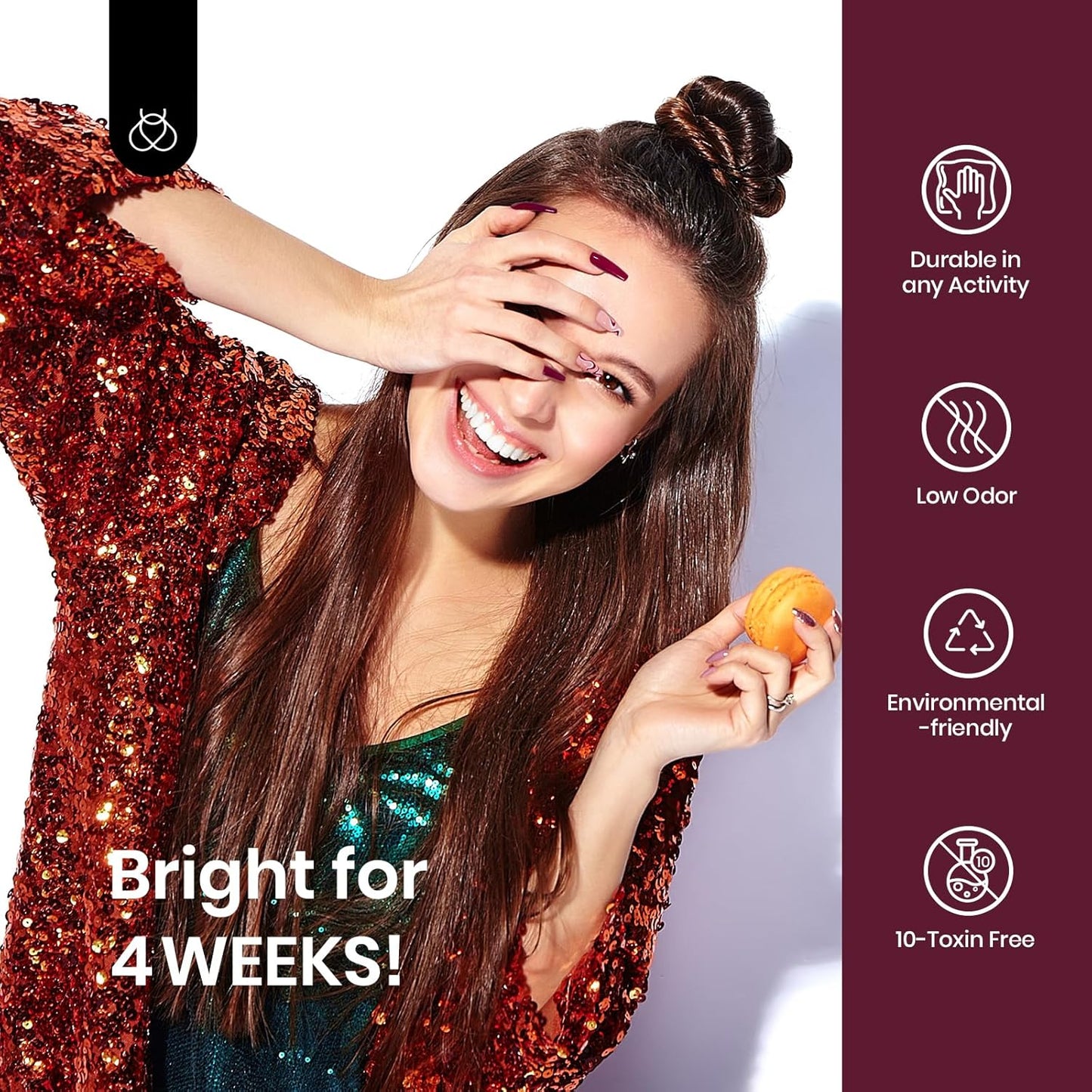 Beetles Dark Red Gel Nail Polish 15 ml Burgundy Red Gel Polish Cherry Wine Purple Color Soak Off LED UV Lamp DIY Art Design Salon Mellow Plum Fall Nail Polish for Women-BrightBean Baby