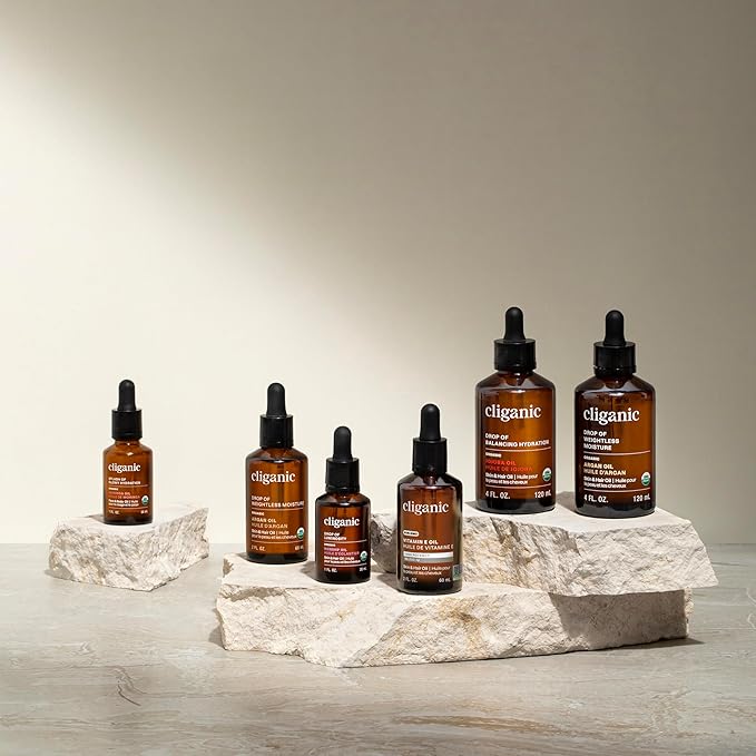 Cliganic Organic Argan Oil, 100% Pure - for Hair, Face & Skin | Cold Pressed Carrier Oil (Packaging May Vary)-BrightBean Baby