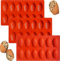 Madeleine Pans for Baking, Non-stick Silicone Madeleine Cookies Trays for Baking, 3Pcs Shell Shape Madeleine Mold Cake Pans (Mini(12-Cavity))