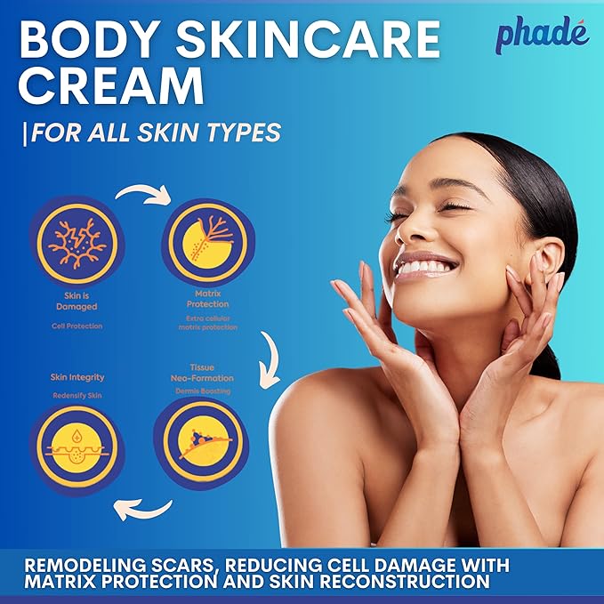 Phade Stretch Mark Cream with CICA - 200ml | Pregnancy, Scars, Uneven Skin Tone, Aging | Dermatologist Tested, Clinically Proven Formula for Stretch Marks, Hydration, and Skin Repair-BrightBean Baby