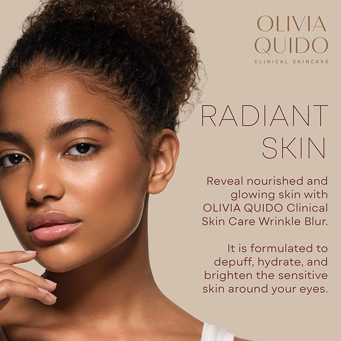 OLIVIA QUIDO Clinical Skin Care Wrinkle Blur (0.46 oz) | Eye Cream For Dark Circles and Puffiness | Anti-Aging Under Eye Cream | Hydrating, Brightening, and Dark Circles Under Eye Treatment for Women-BrightBean Baby